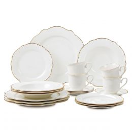 Vajilla 20 Piezas Elegant Filo Oro Kaiser
