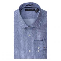 Camisa De Vestir Azul Combinada Slim Tommy Hilfiger