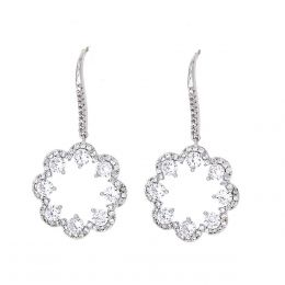 Arete Acabado En Rodio Farfalla Bonetti