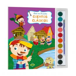 Cuentos Clásicos - Libros Acuarelas + Pincel Lexus