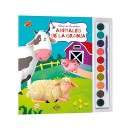 Animales De La Granja - Libros Acuarelas + Pincel Lexus