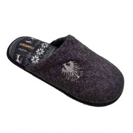 Pantufla Sin Talón Con Logo Bordado Confort