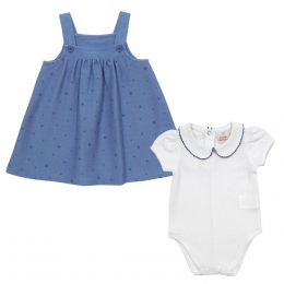 Conjunto 2 Piezas Jumper Con Tirantes Y Body Mondo Bambino
