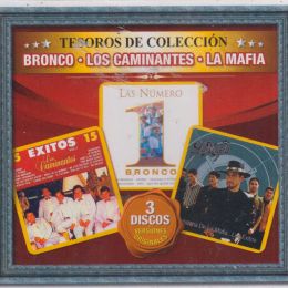 3 Cd´s Tesoros De Colección Bronco, Los Caminantes, La Mafia