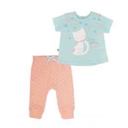 Conjunto 2 Piezas Verde Con Rosa Baby Creysi