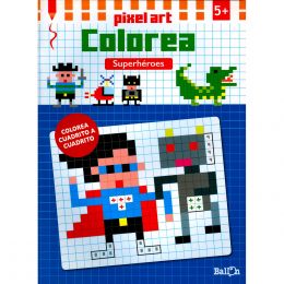 Pixel Art Colorea - Superhéroes De Vecchi