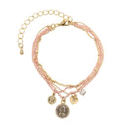 Pulsera Con Cadenas Y Charms Steve Madden