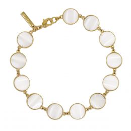 Pulsera Dorada Con Madre Perla Emanuel Ungaro