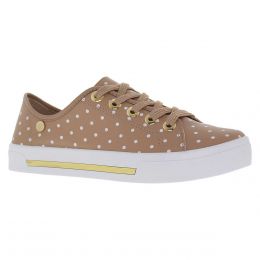 Tenis Beige Con Cortes Laser Moleca