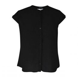 Blusa Lisa Manga Corta Abertura En Espalda Mandrinne