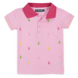 Playera Polo Rosa Manga Corta Royal Polo Club Para Bebé
