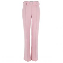 Pantalón Liso Corte Recto Con Cinturon City Femme Para Dama