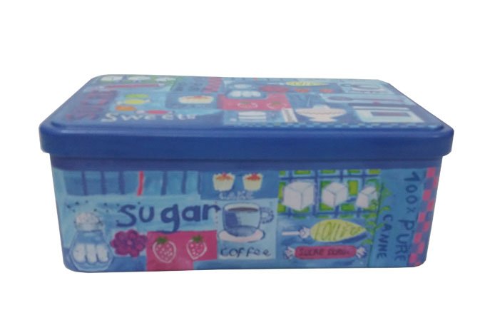 Bote Rectangular Azul Happy Breakfast Reimart