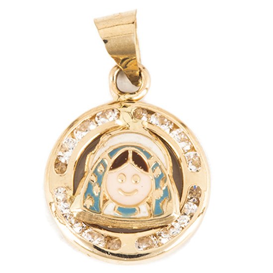 Mini Dije Virgen de Guadalupe en Oro 14K Sini