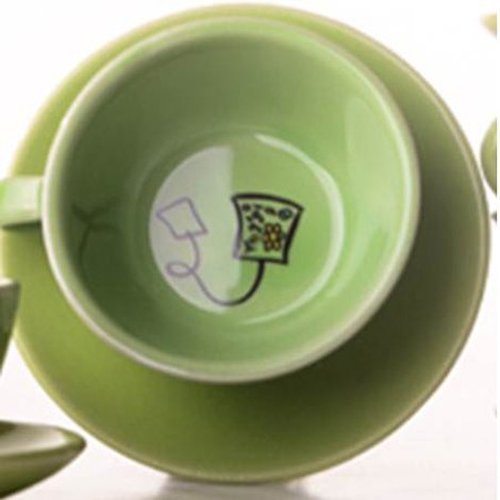 Taza Portabolsita de Te de Porcelana Diyon Verde