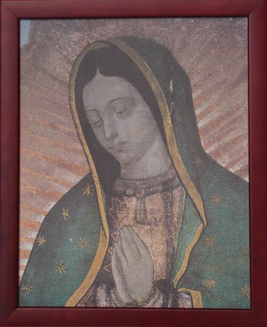 Virgen de Guadalupe Busto Mediano Marco Madera 51