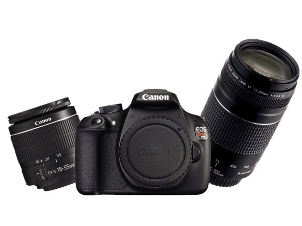 Camara Digital/réflex 18 Mp Canon Eos Rebel T5 Ef-S18-55Mm Is Ii + Ef 75-300 Mm F/4-5.6 Iii