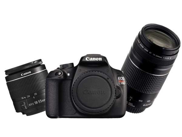 Camara Digital/réflex 18 Mp Canon Eos Rebel T5 Ef-S18-55Mm Is Ii + Ef 75-300 Mm F/4-5.6 Iii
