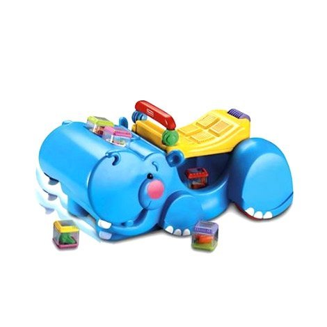 Hipopótamo Andador Traga Bloques Mattel