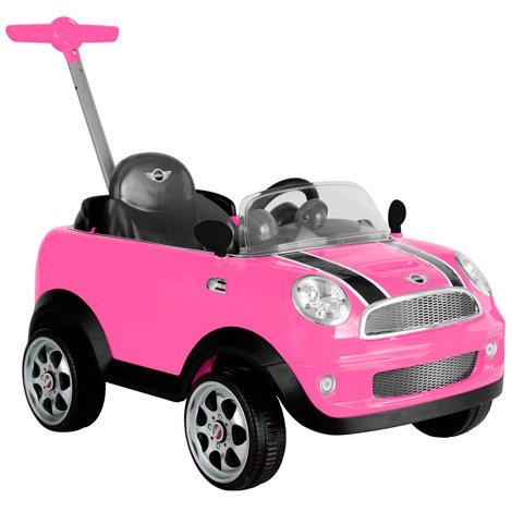 Montable Push Car Mini Cooper Rosa Prinsel