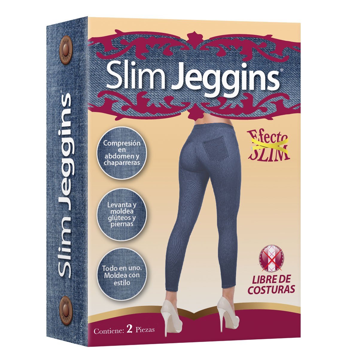Slim Leggings para Dama 2-Pack