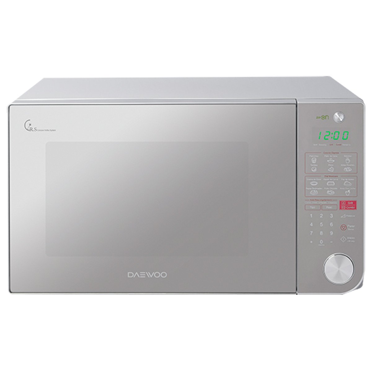 Horno de Microondas y Dorador Daewoo 1.1 Pies Silver