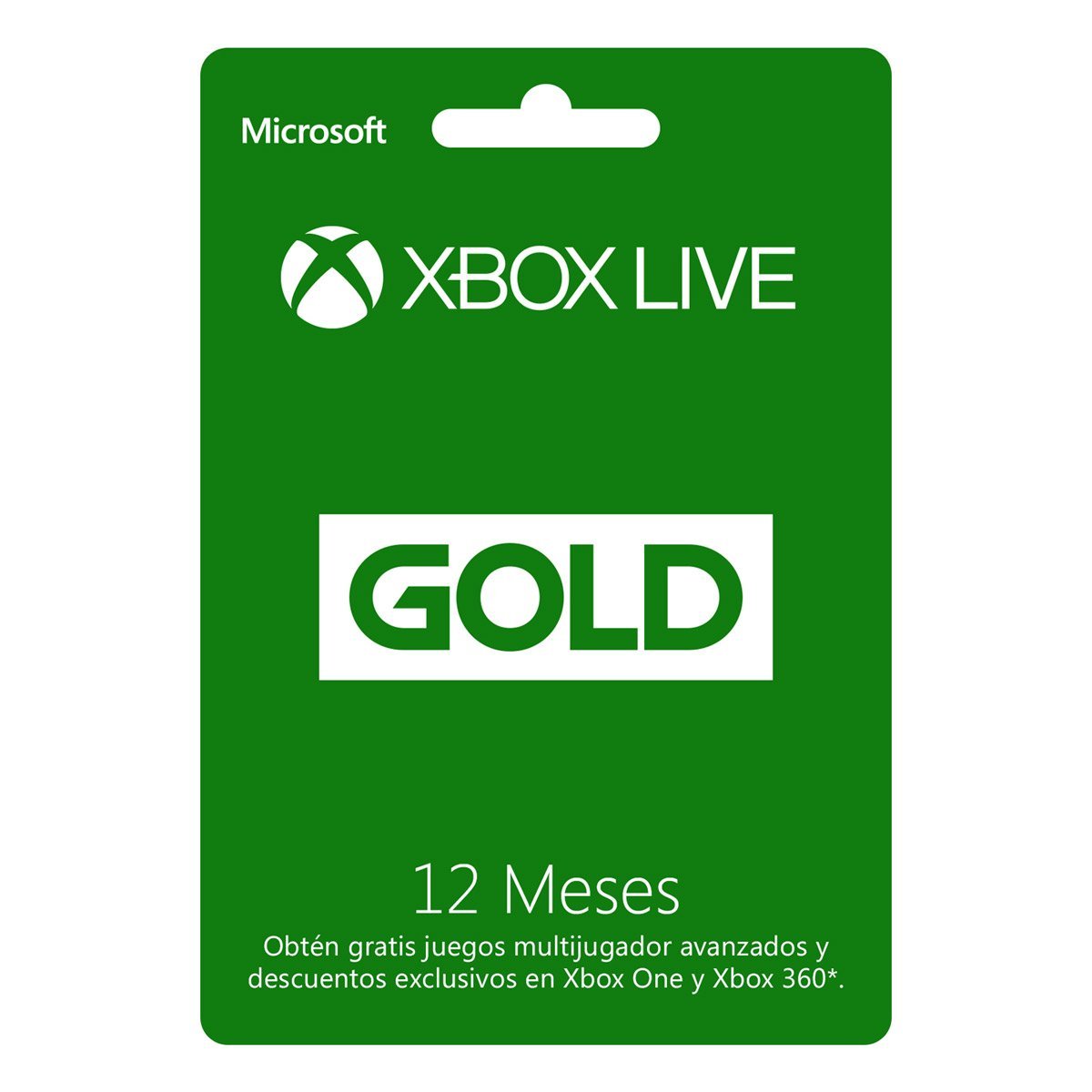 Tarjeta Xbox Live  Gold 12 Meses R15