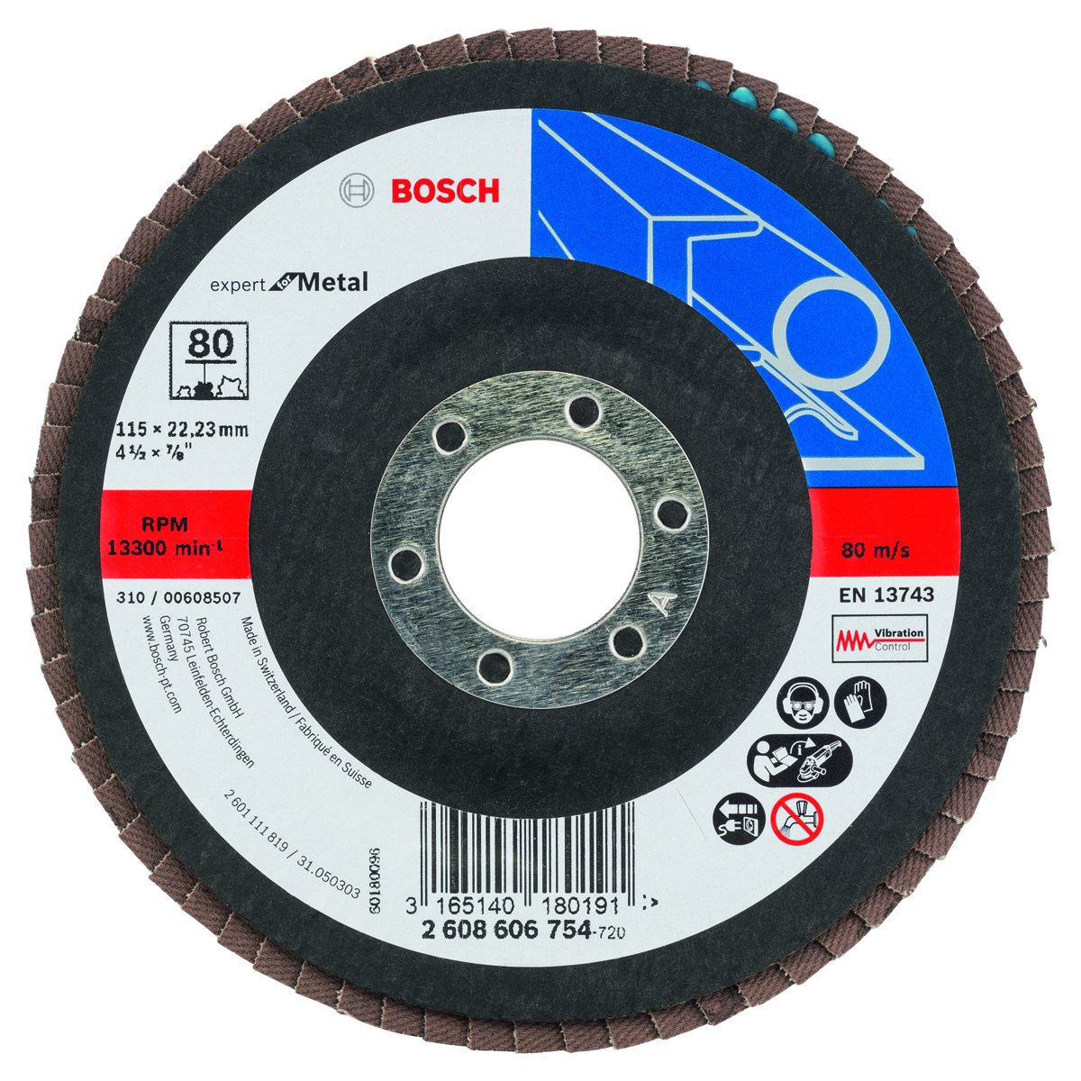 Disco P/ Esmeril 4 1/2" para Lijado en Metal Grano Bosch