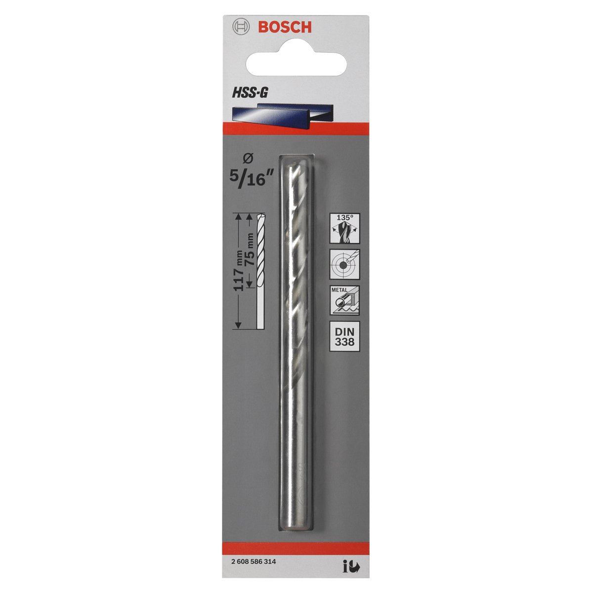Broca para Metal, Madera y Aceto Inox Hss-G 3/16