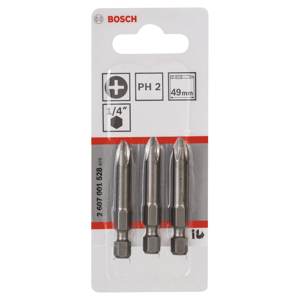 Juego 3 Puntas Phillips 2 X 2" Bosch