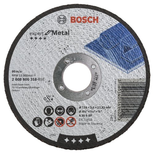 Disco Corte Metal 4 1/2&quot; X 1/8&quot; X 7/8&quot; Bosch