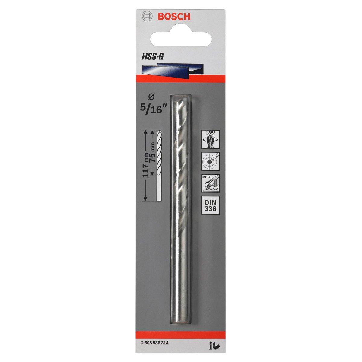 Broca para Metal, Madera y Aceto Inox Hss-G 3/16