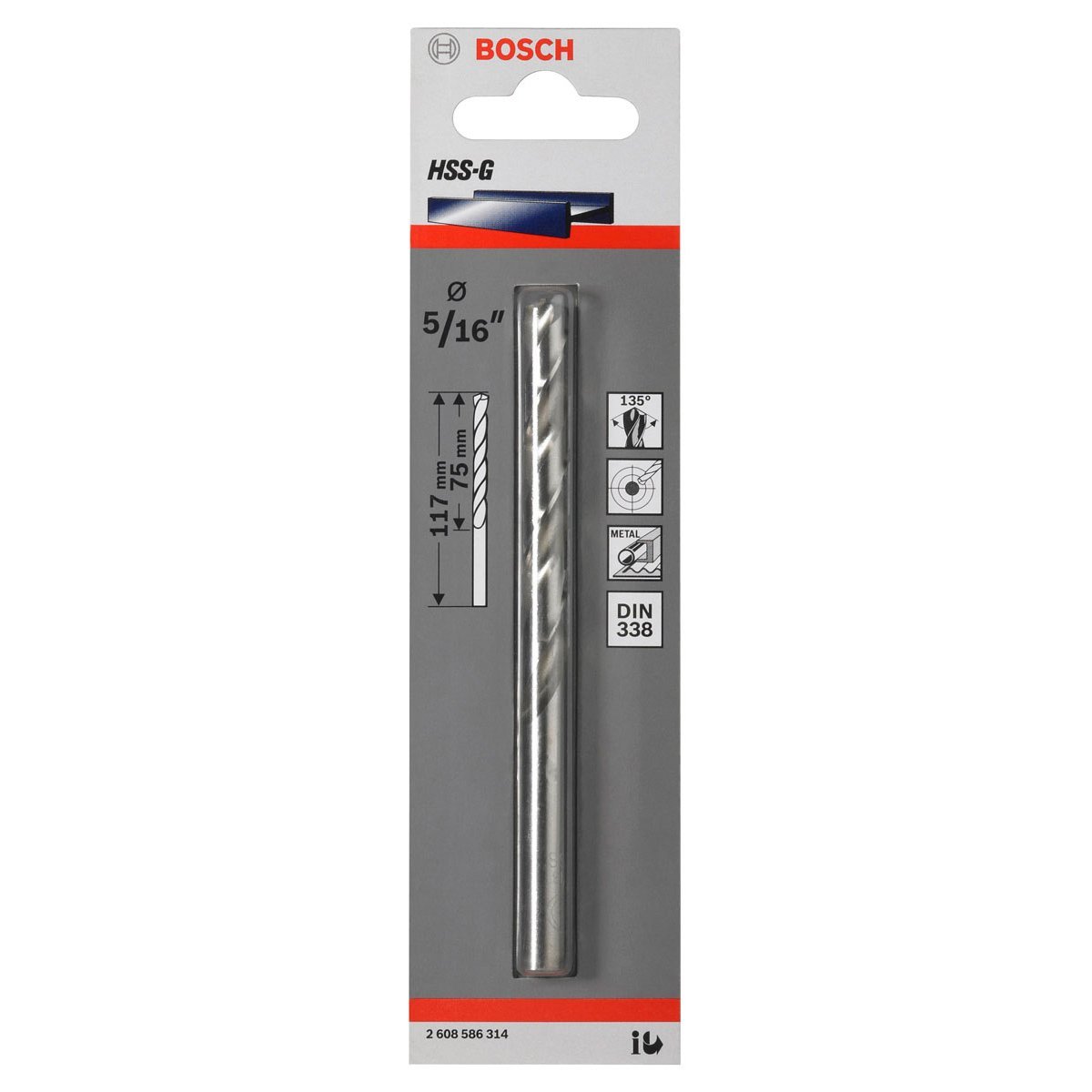 Broca para Metal, Madera y Acero Inox Hss-G 5/32 Bosch