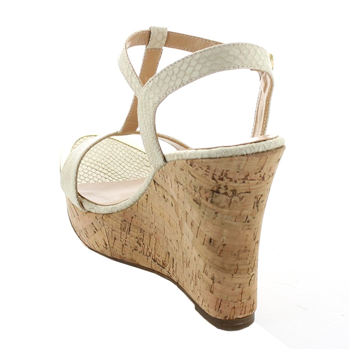 Sandalia Cuña Ajuste T Punta Dorada Mod. 151710 Hs