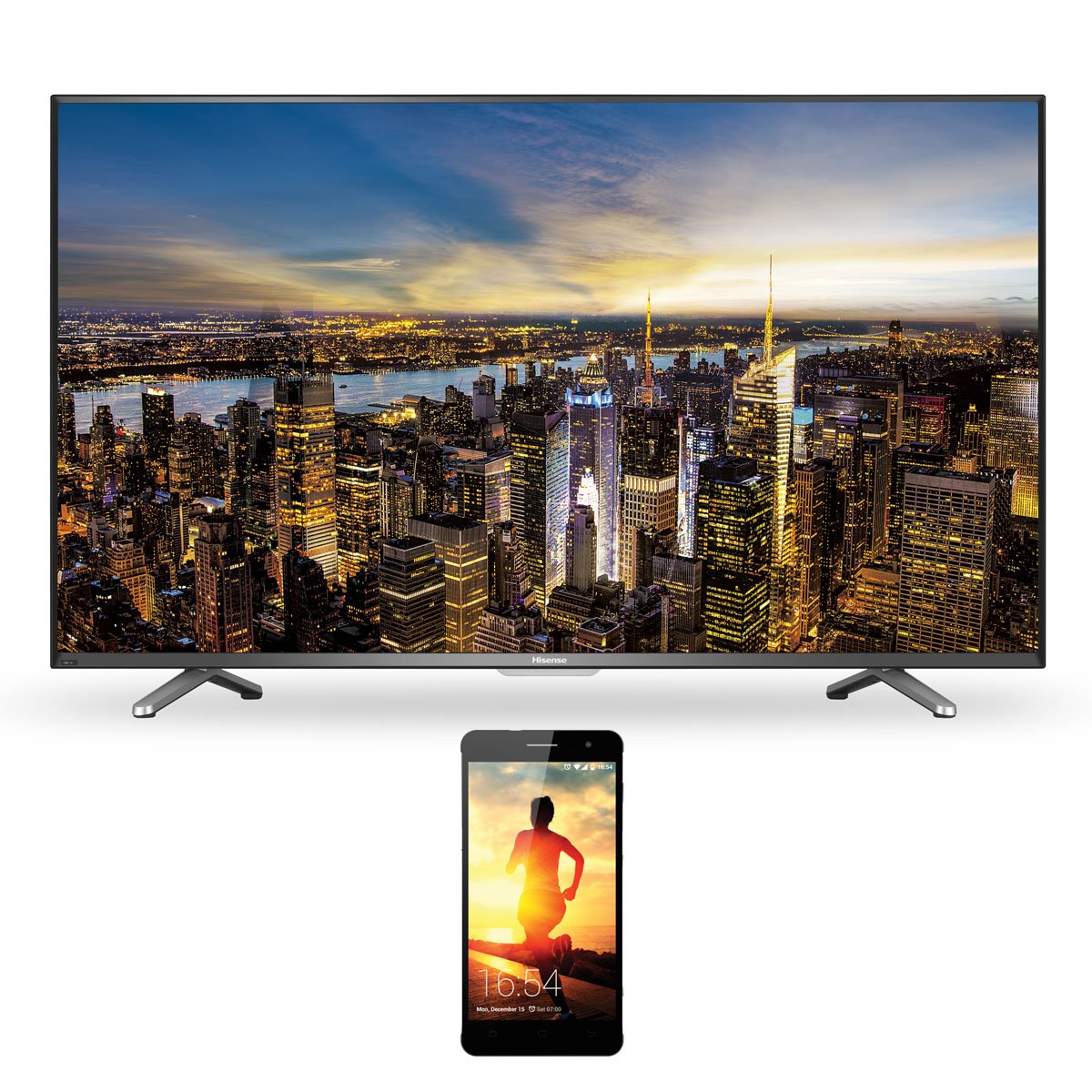 Paquete: Pantalla Led Hisense 50 Uhd Smart 50H7Gb + Celular E51