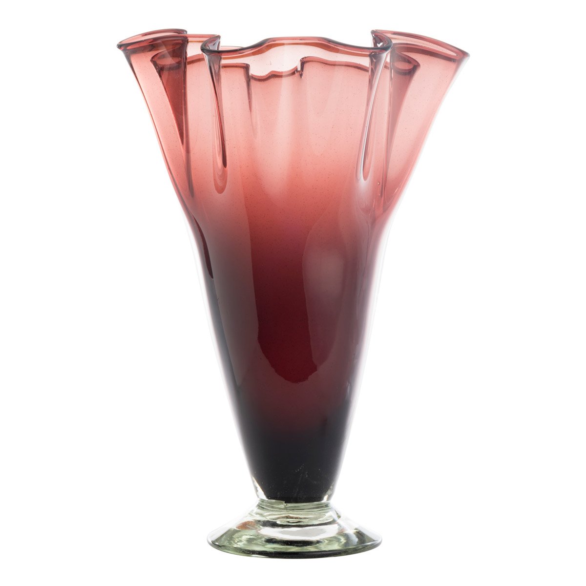 Florero Lechuga Home Nature Sólido Amatista Pie Cristal