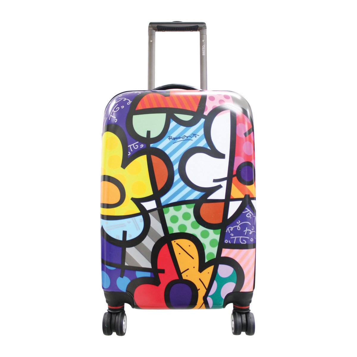 Maleta Vertical Spinner 24 Flores Romero Britto