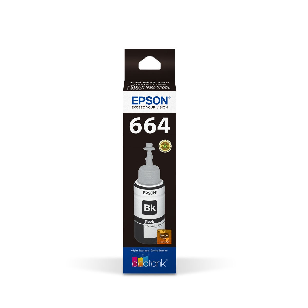 Botella de Tinta Negra T66 Epson