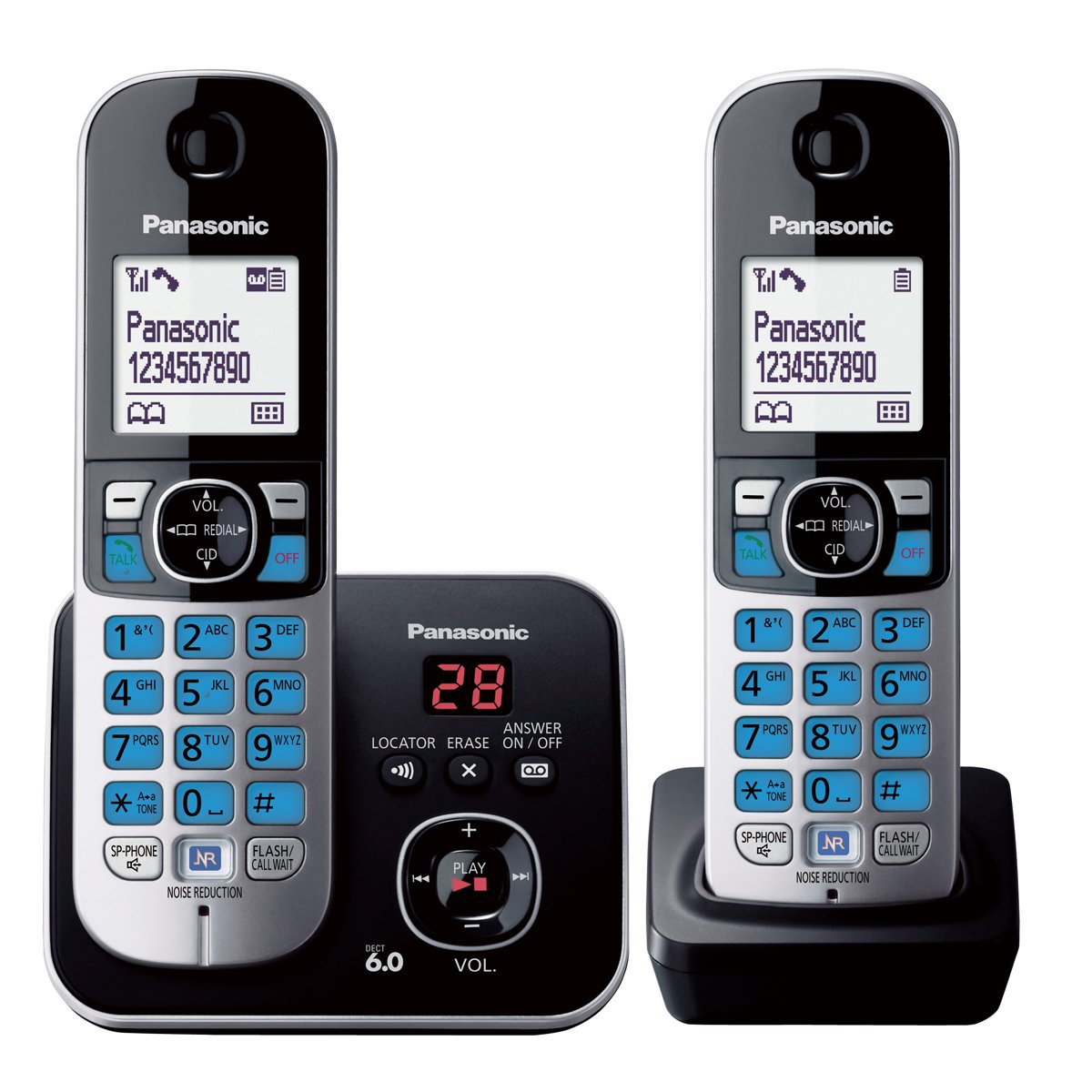 Teléfono Inalámbrico Panasonic Kx-Tg6822 Meb Dúo