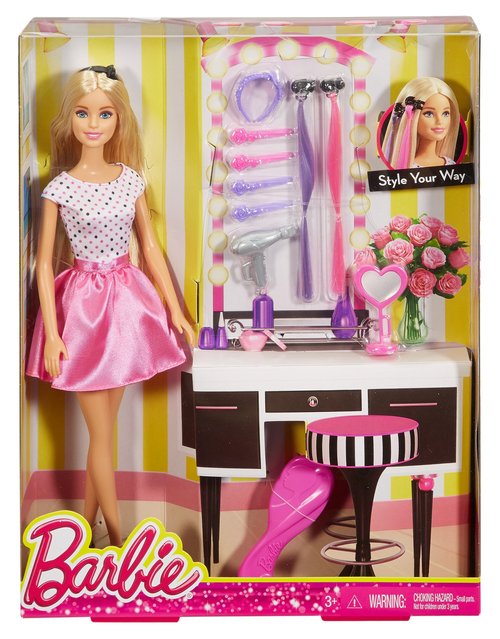 Barbie con Accesorios de Cabello