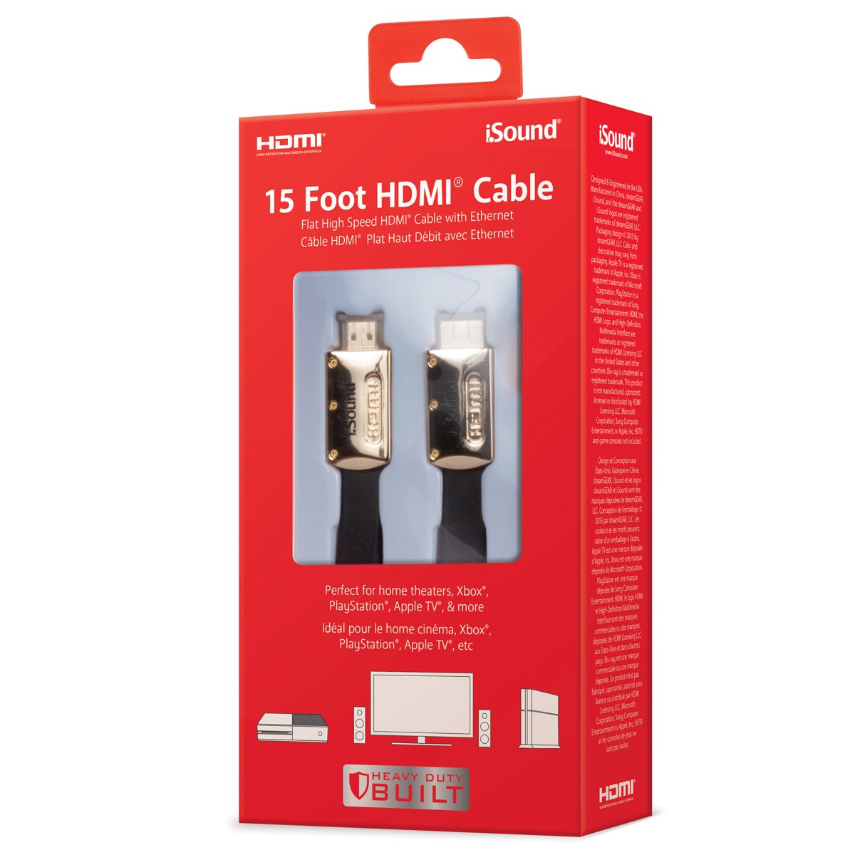 Cable con Ethernet Hdmi Isound Flat High Speed