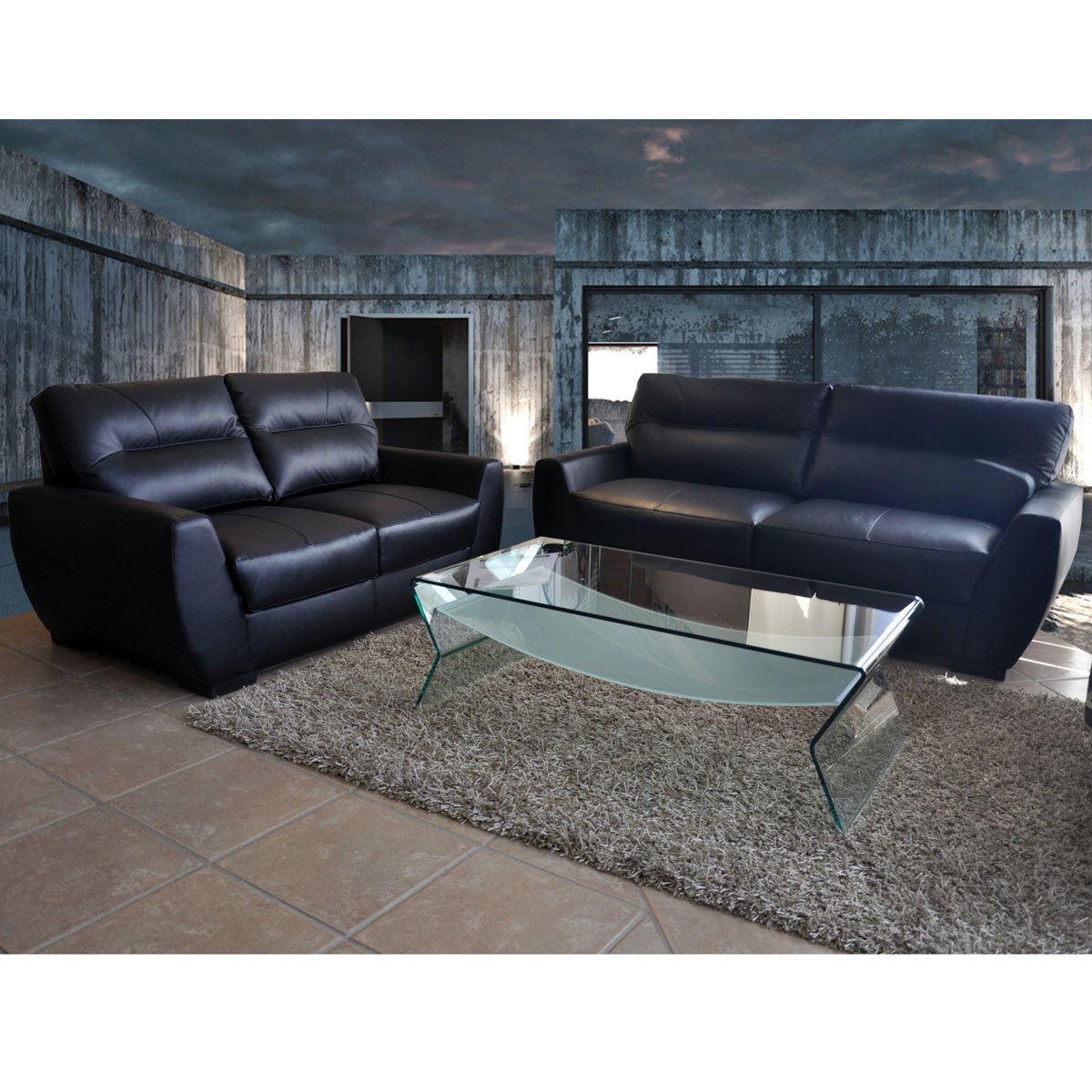 Sofá Girona Pv Negro