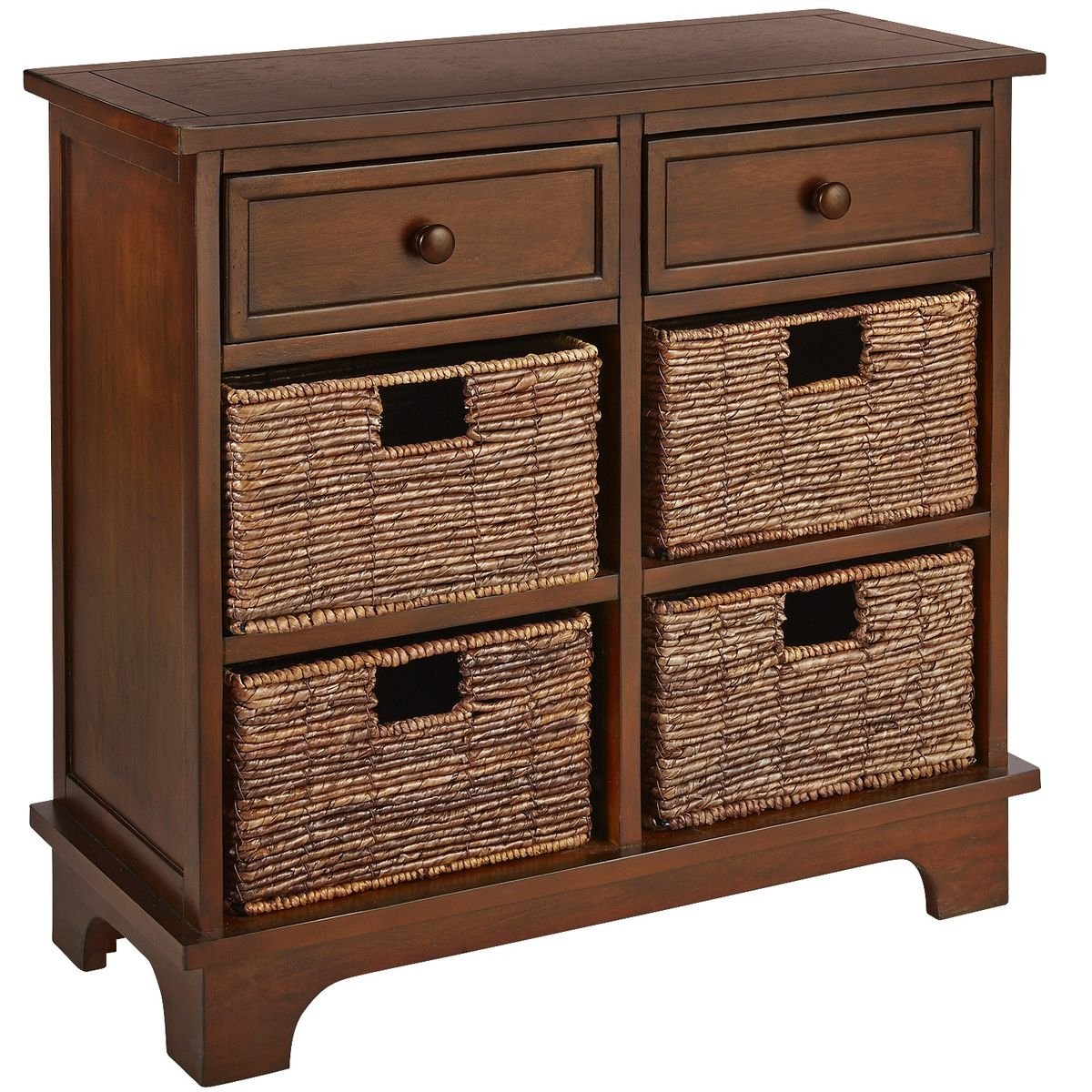 Cajonera Holtom Brown Pier 1 Imports - 2 Cajones y 4 Canastas