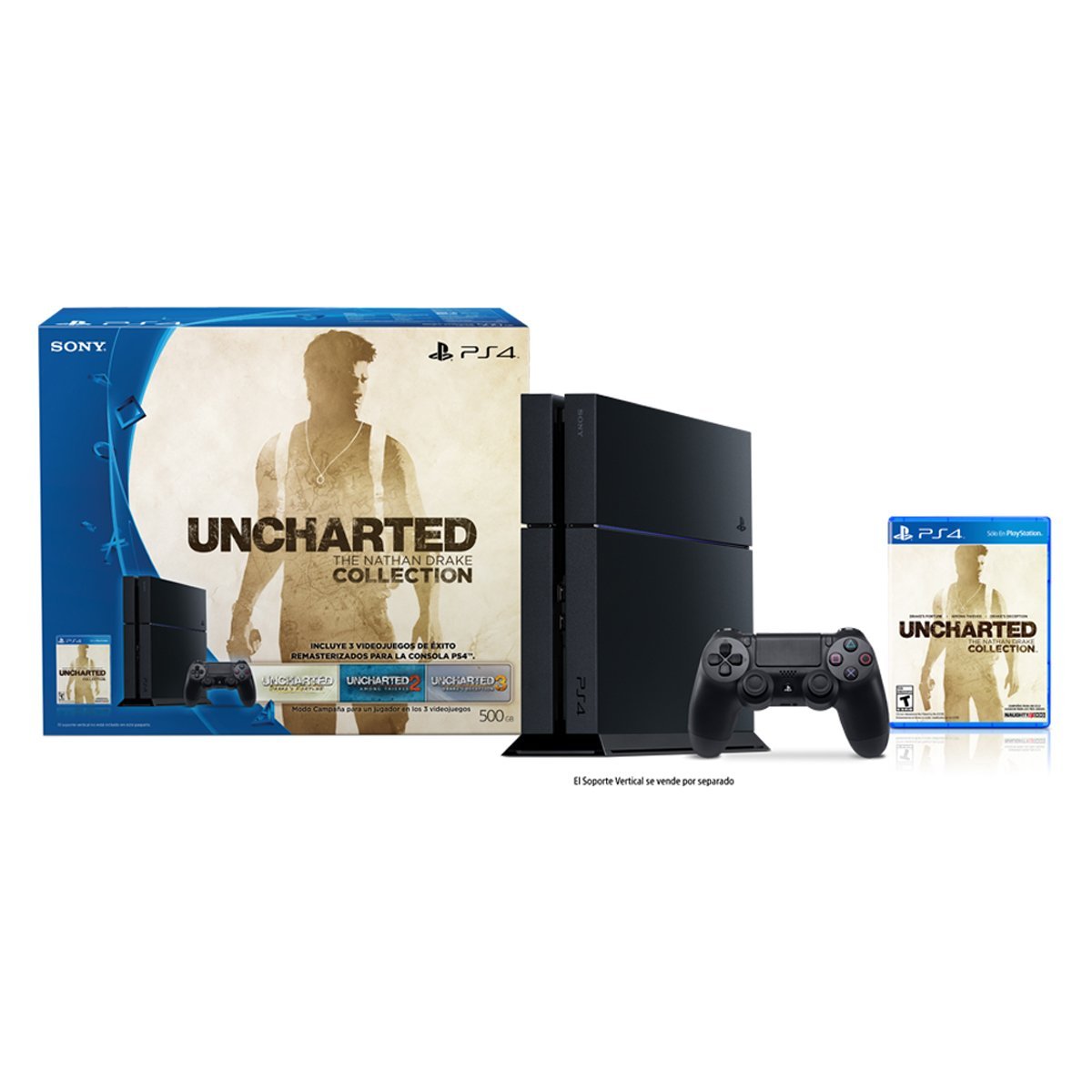 Kit Ps4 500Gb + Uncharted Tnd Collection