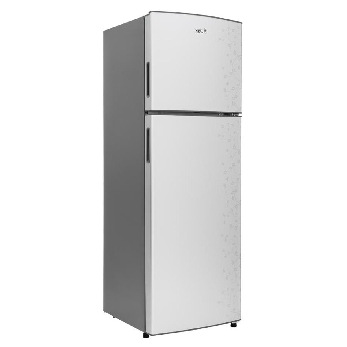 Refrigerador Acros Top Mount 13 Pies Platino con Decorado Floral