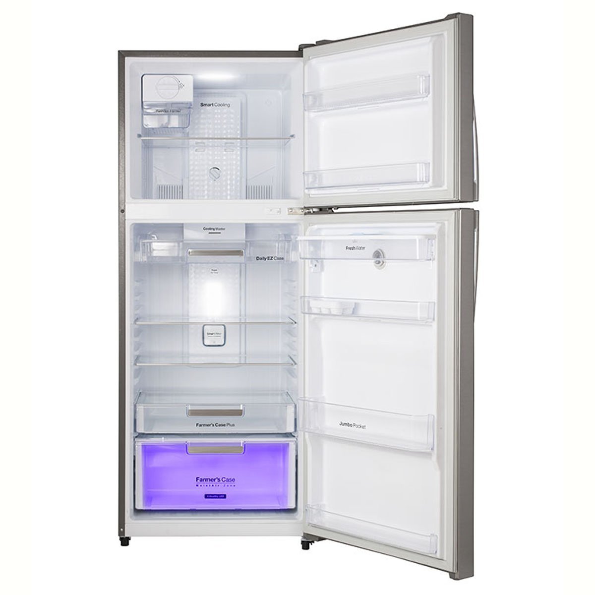 Refrigerador Daewoo Top Mount 16 Pies Glam Silver