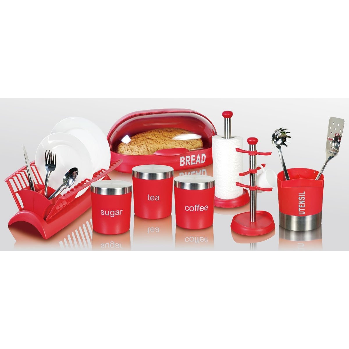 Set de 8 Piezas para Cocina Kokino Rojo