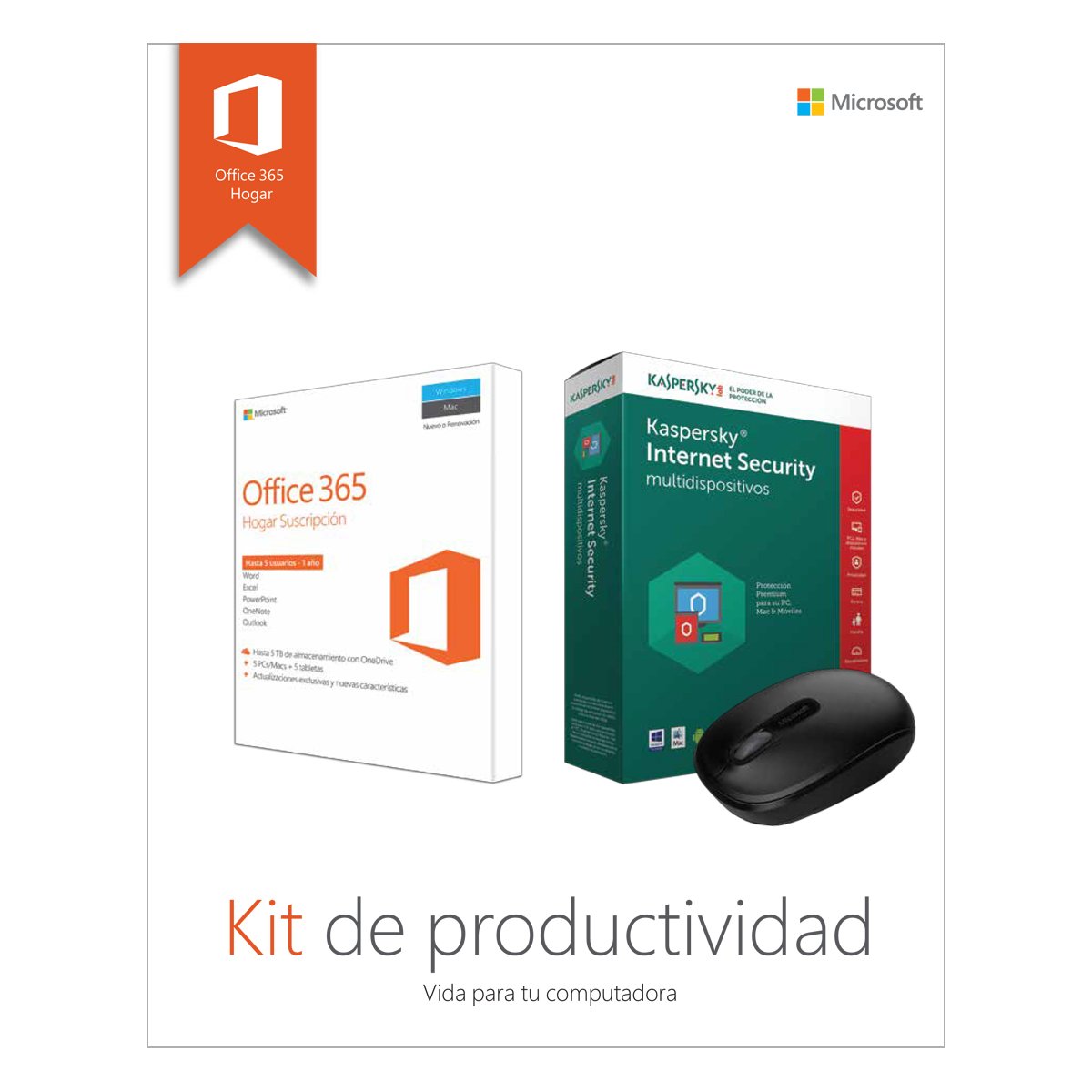 Bundle Office 365 Hogar + Mouse + Antivirus