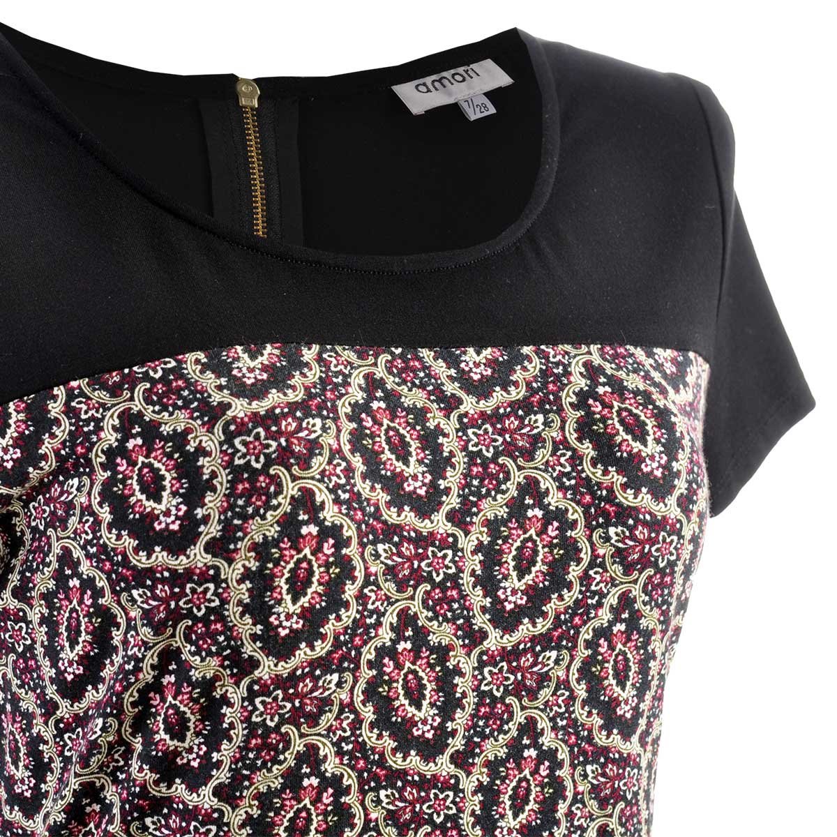 Blusa Corta con Estampado Combinado Amori