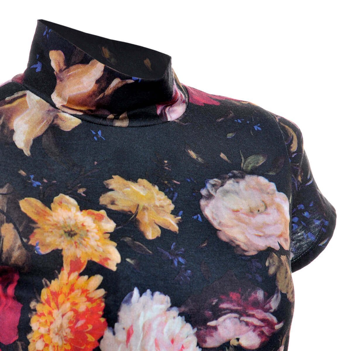 Blusa Estampado Floral Cuello Alto Fragil